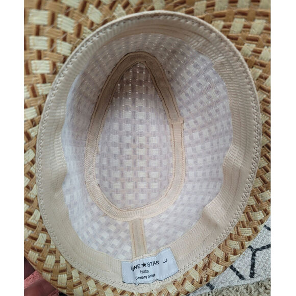 LONE STAR HATS PAPER STRAW FEDORA HAT w BLACK RIBBON HAT BAND - Picture 6 of 10